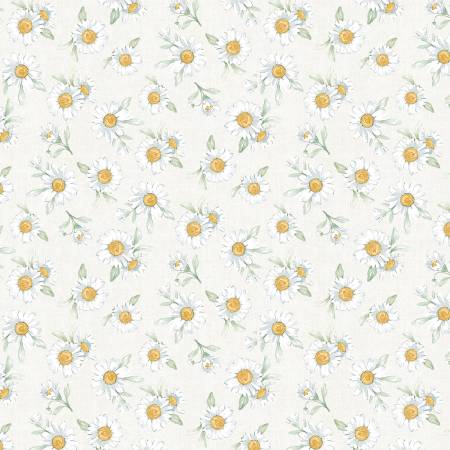 Daisy Days Cream Daisies Fabric-Wilmington Prints-My Favorite Quilt Store