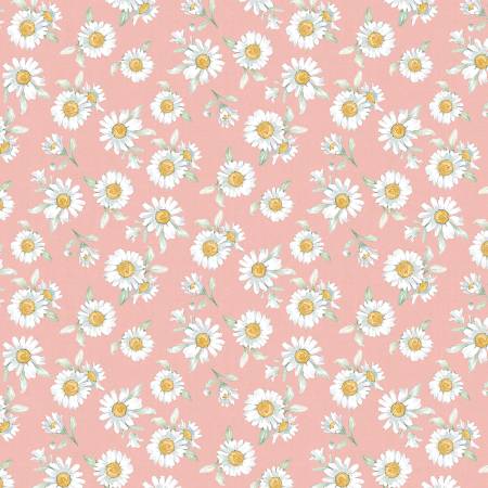 Daisy Days Pink Daisies Fabric-Wilmington Prints-My Favorite Quilt Store