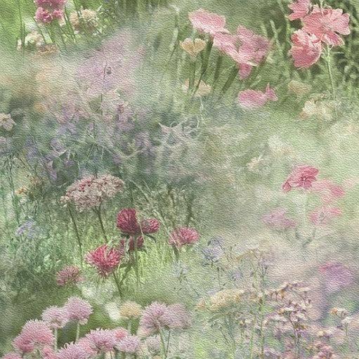 Dandelion Wishes Garden Field of Flowers Digital Print Fabric