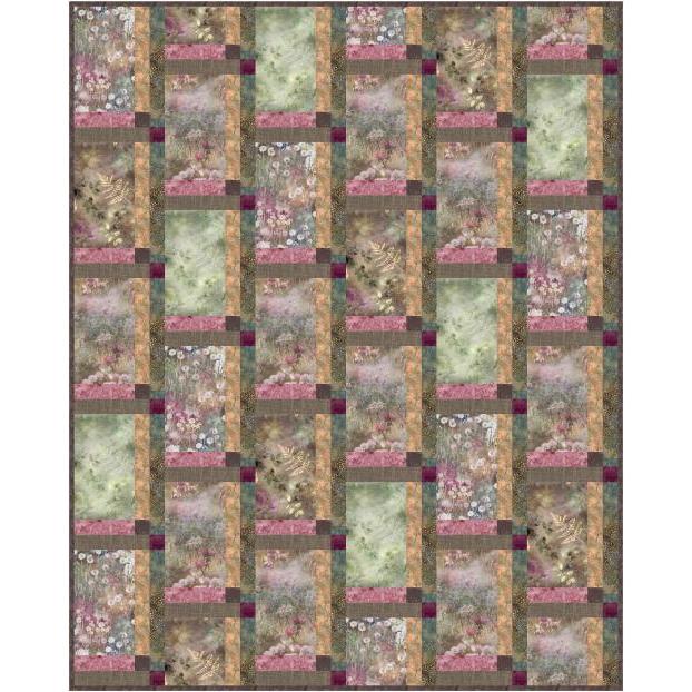 Dandelion Wishes Running Bond Quilt Kit-Hoffman Fabrics-My Favorite Quilt Store