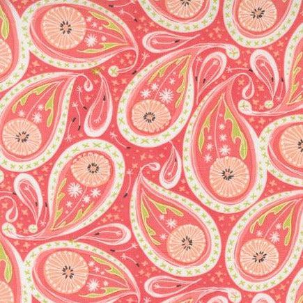 Dandi Duo Coral Paisley Fabric