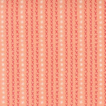 Dandi Duo Peach Cross Stitch Stripe Fabric