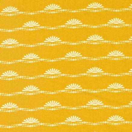 Dawn on the Prairie Golden Prairie Sun Stripes Fabric