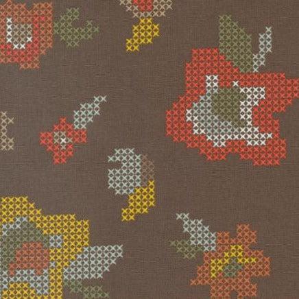 Dawn on the Prairie Mud Pie Cross Stitch Floral Fabric-Moda Fabrics-My Favorite Quilt Store