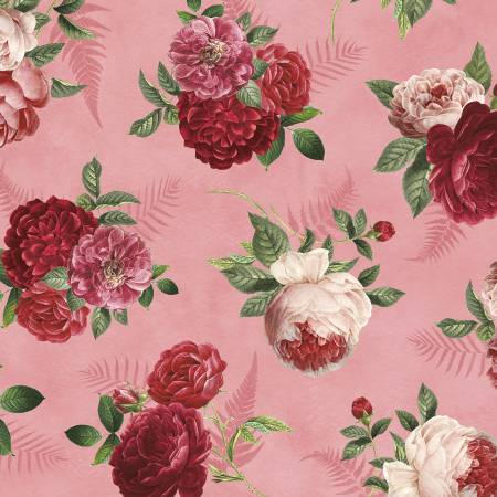 Daydream Garden Pink Blossom Toss Fabric