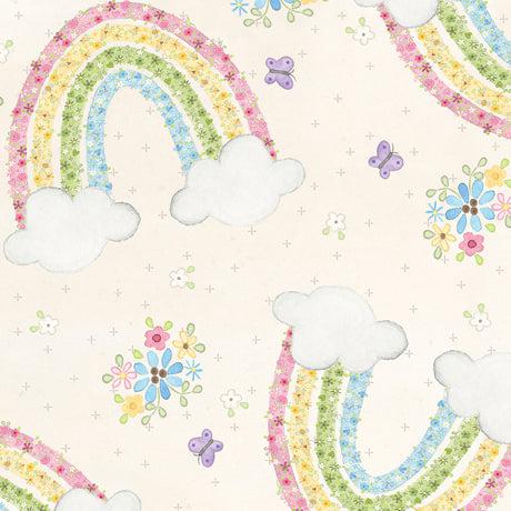 Daydreamer Cream Rainbow Toss Fabric