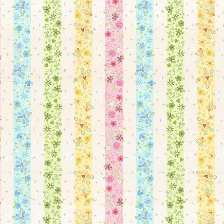 Daydreamer Multi Floral Stripe Fabric-QT Fabrics-My Favorite Quilt Store
