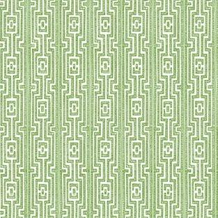 Deborah's Garden Green Geometric Fabric