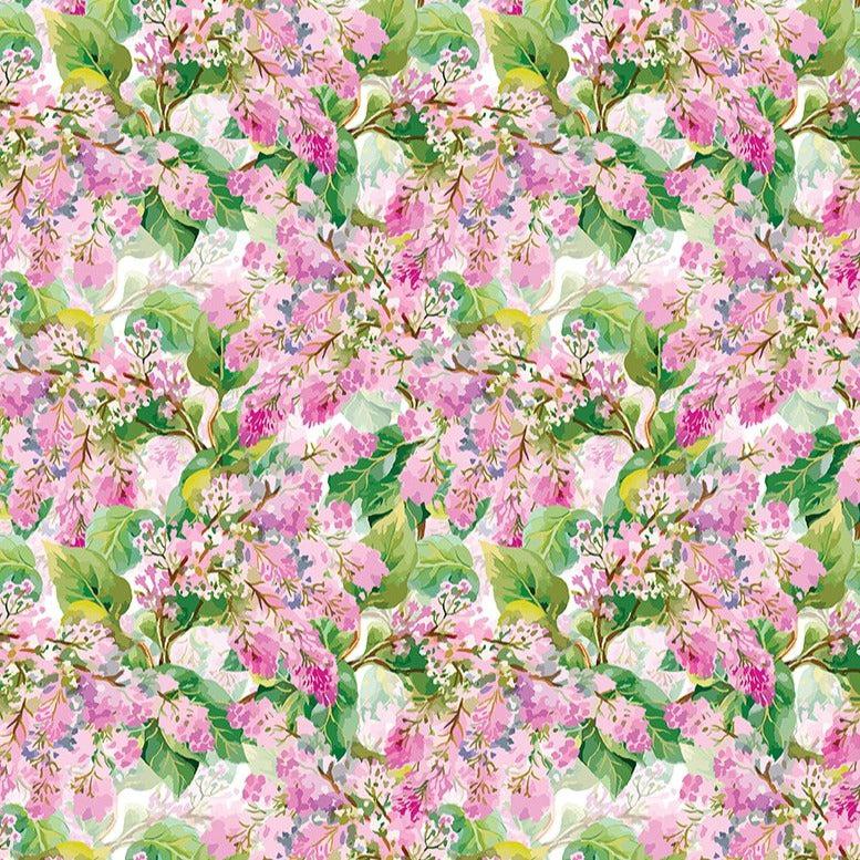 Decoupage Pink Packed Floral Fabric