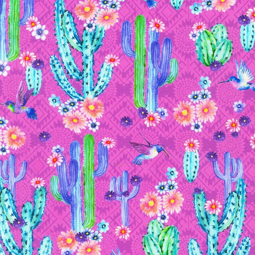 Desert Blooms Purple Thistle Fabric-Robert Kaufman-My Favorite Quilt Store