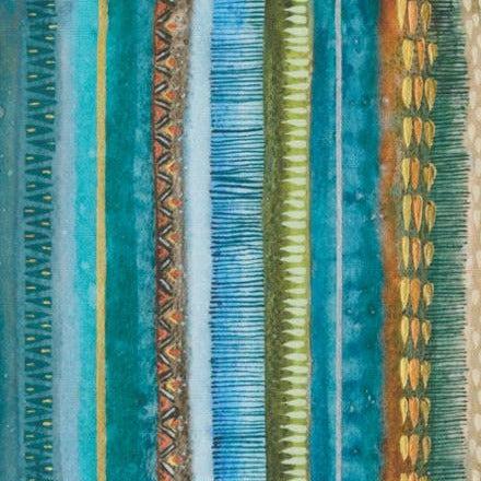 Desert Oasis Spruce Native Stripes Fabric