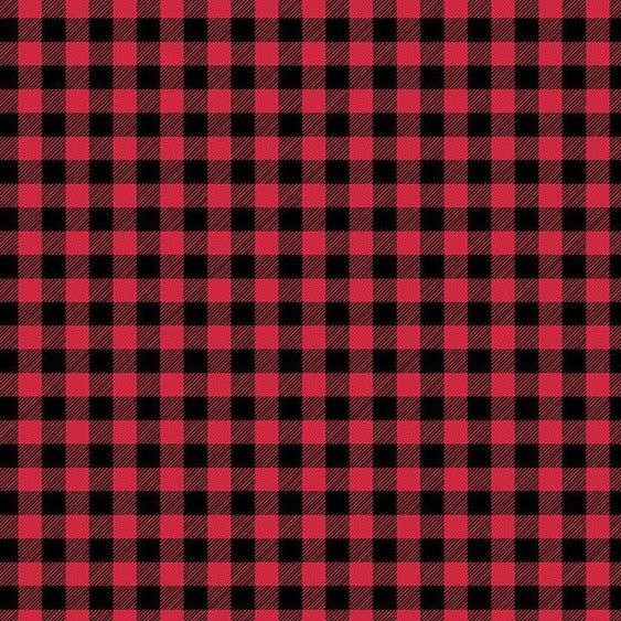 Designer Flannel Black and Red Buffalo Check Flannel Fabric