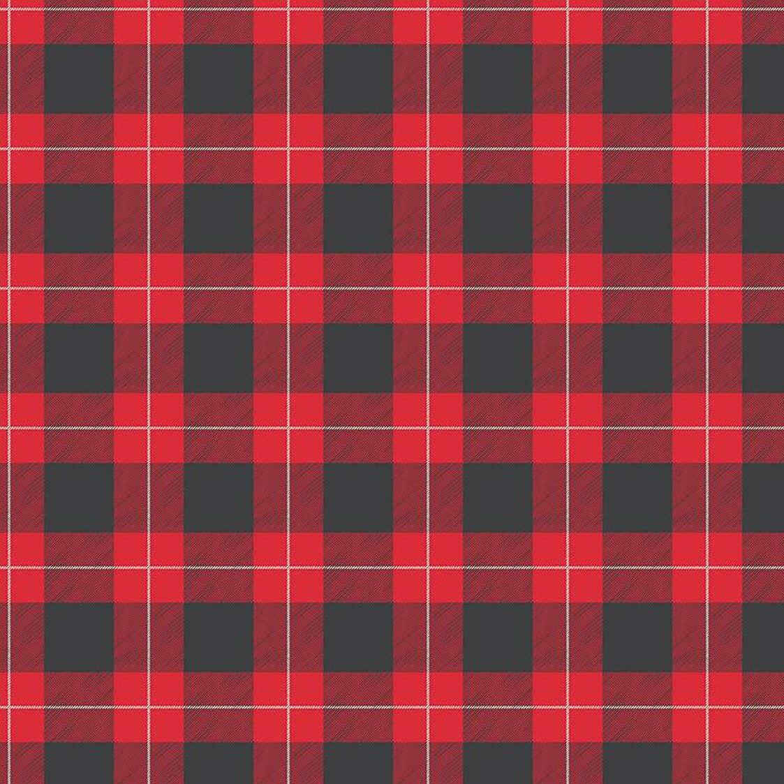 Designer Flannel Red Plaid Flannel Fabric by My Minds Eye - Riley Blake  Fabrics