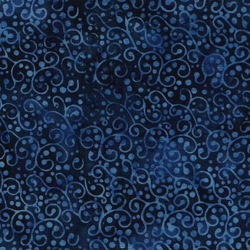 Dot Swirl Blue Ocean Batik Fabric-Island Batik-My Favorite Quilt Store