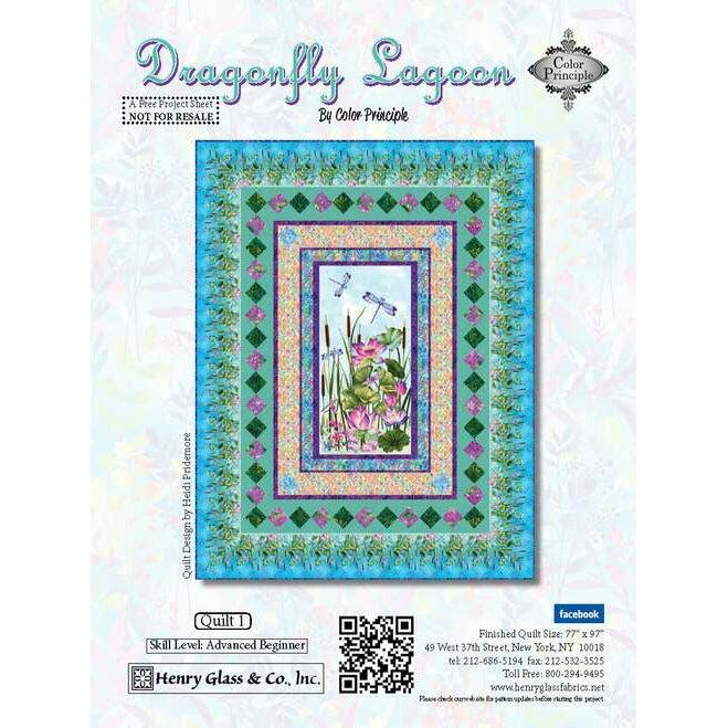 Dragonfly Lagoon Panel Quilt Pattern - Free Digital Download-Henry Glass Fabrics-My Favorite Quilt Store