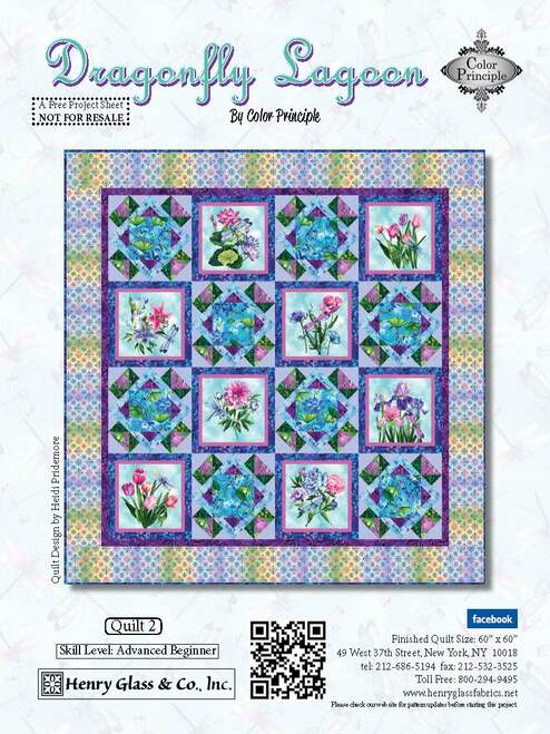 Dragonfly Lagoon Quilt 2 Pattern - Free Digital Download-Henry Glass Fabrics-My Favorite Quilt Store