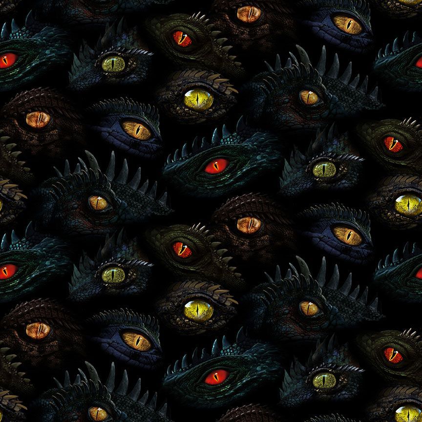 Dragon's Lair Black Dragon's Eyes Fabric