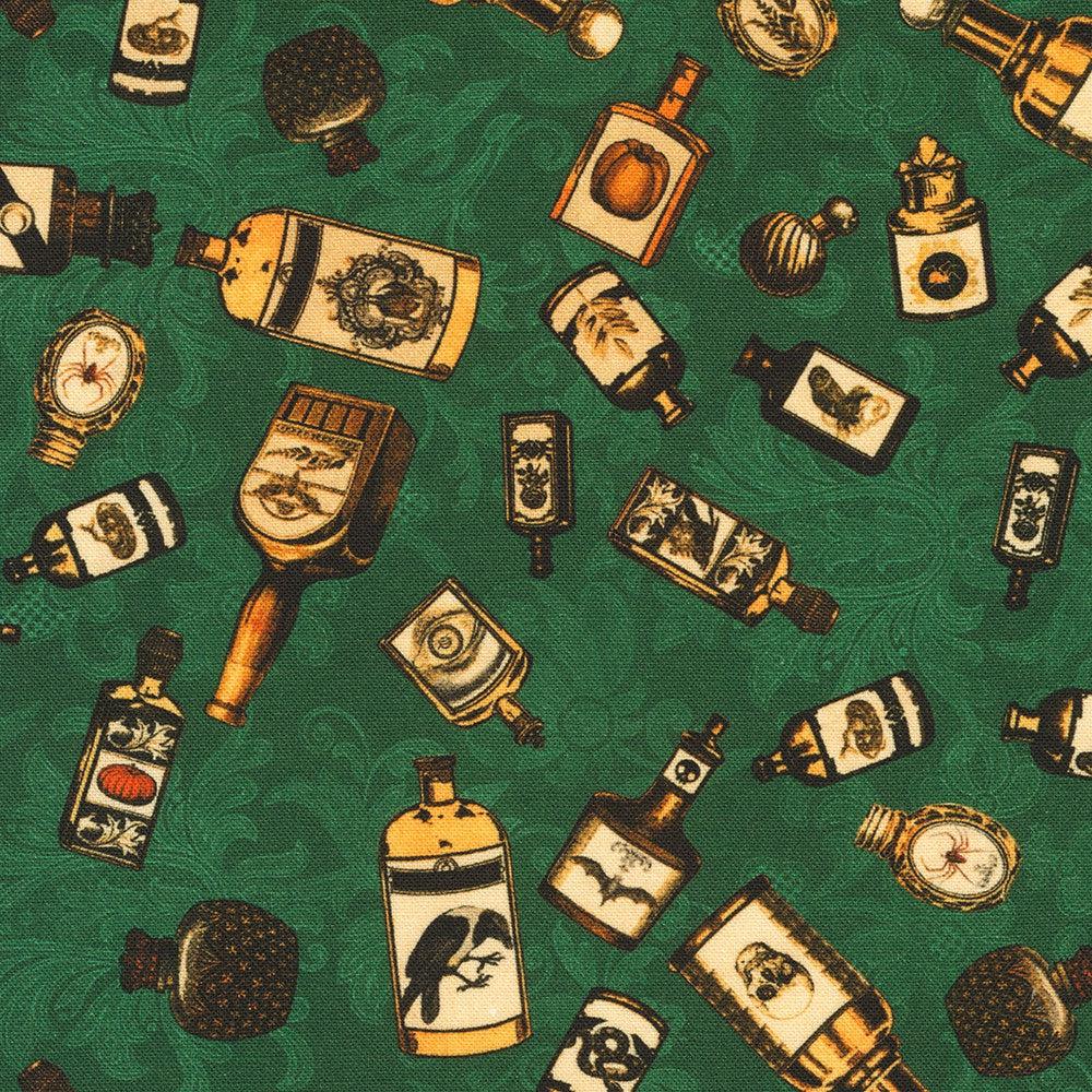 Dreadful Delights Balsam Jars Fabric-Robert Kaufman-My Favorite Quilt Store