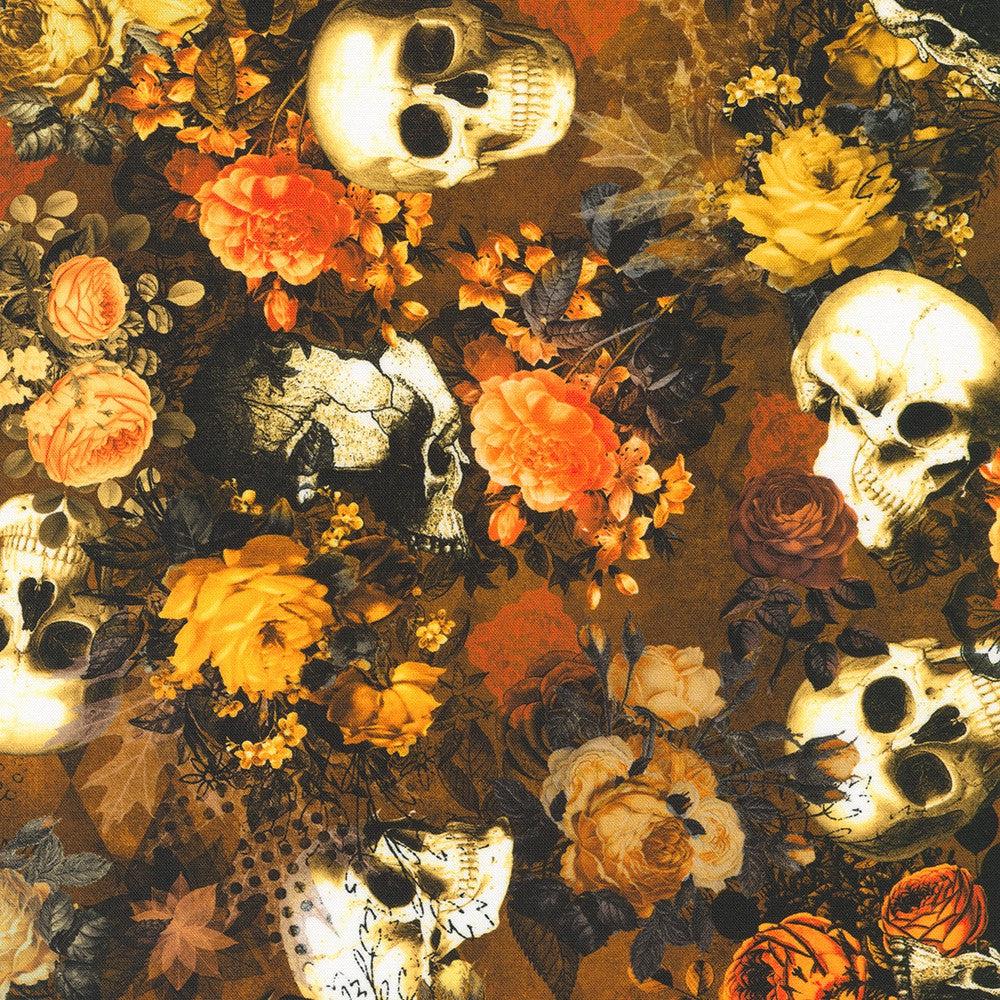 Dreadful Delights Eerie Skulls Fabric
