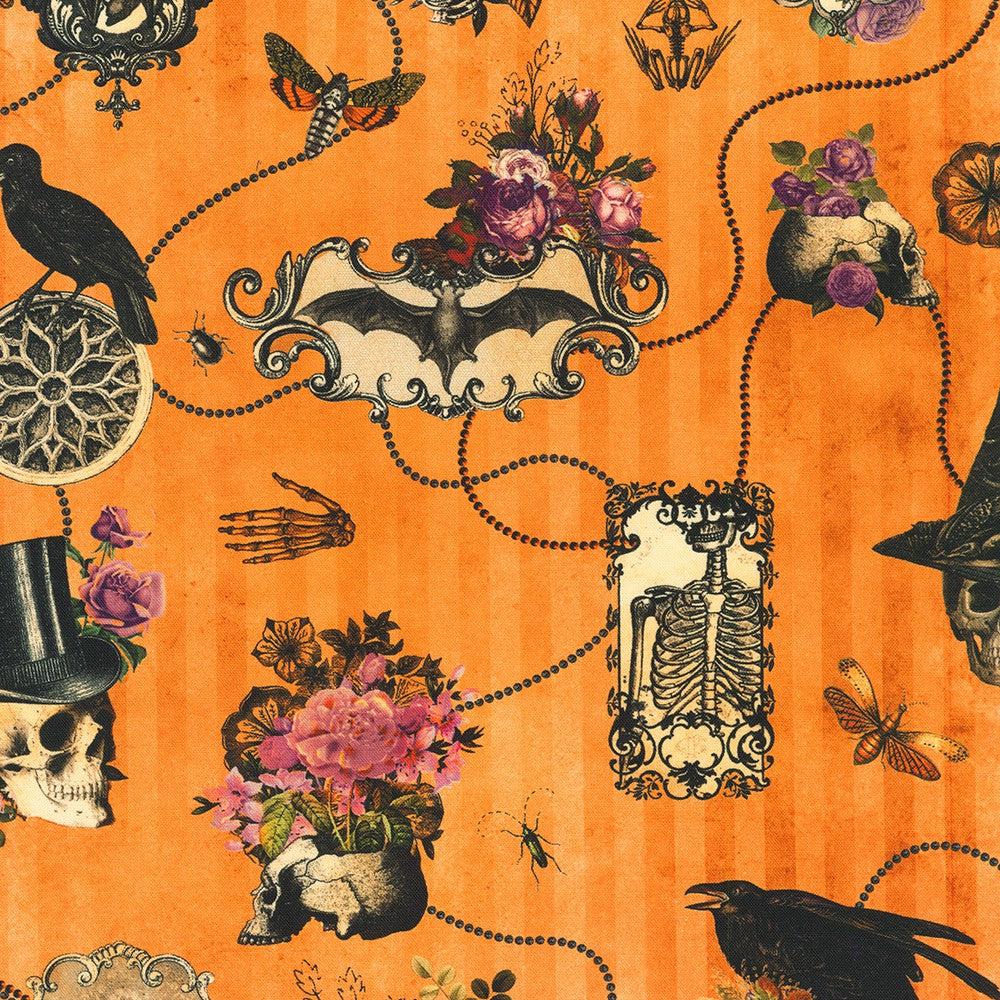 Dreadful Delights Pumpkin Halloween Fabric-Robert Kaufman-My Favorite Quilt Store