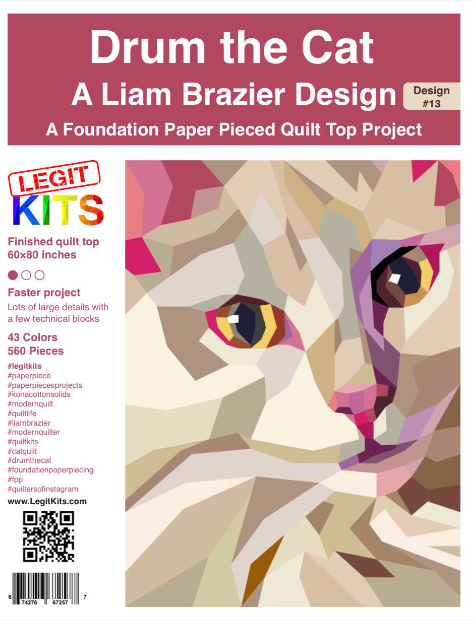 Drum the Cat Pattern-Legit Kits-My Favorite Quilt Store