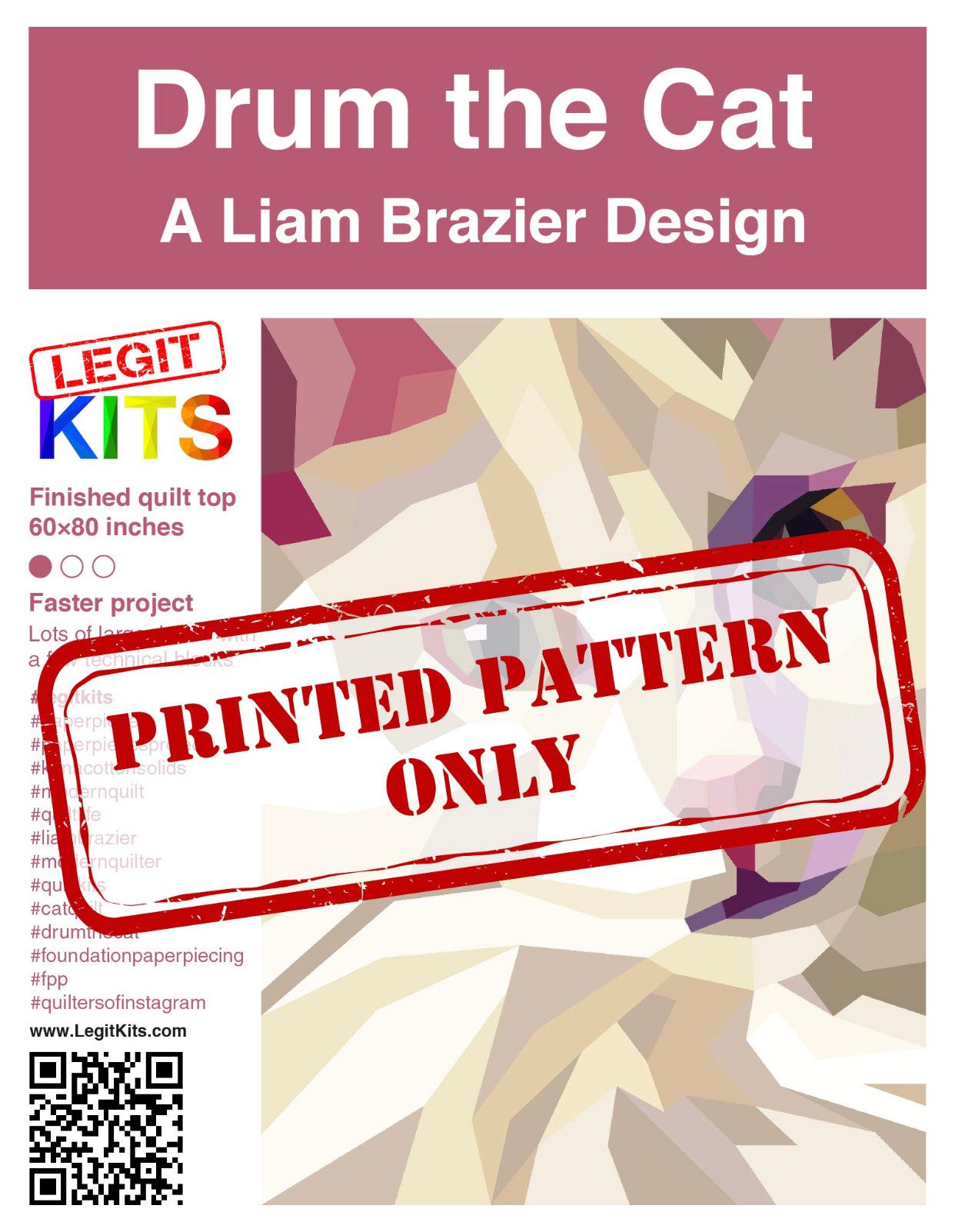 Drum the Cat Pattern-Legit Kits-My Favorite Quilt Store