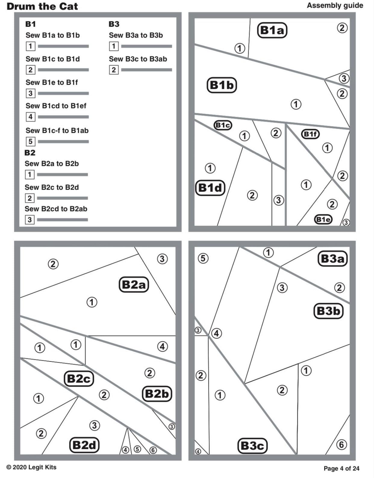 Drum the Cat Pattern-Legit Kits-My Favorite Quilt Store