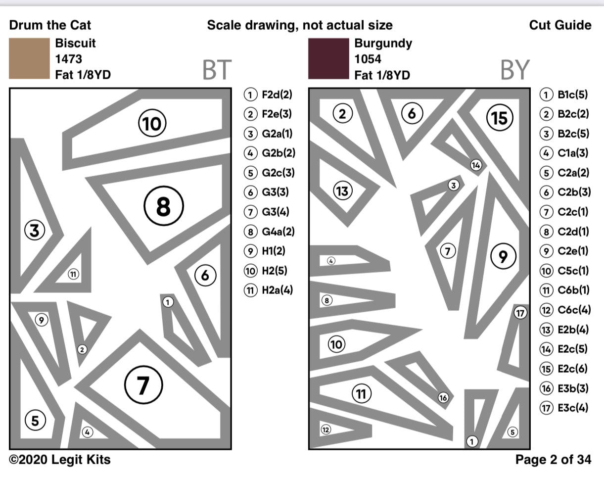 Drum the Cat Quilt Kit-Legit Kits-My Favorite Quilt Store