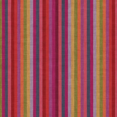 Earth Song Red Digital Stripe Fabric