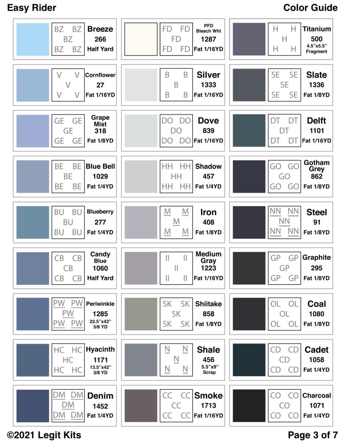Easy Rider Pattern-Legit Kits-My Favorite Quilt Store