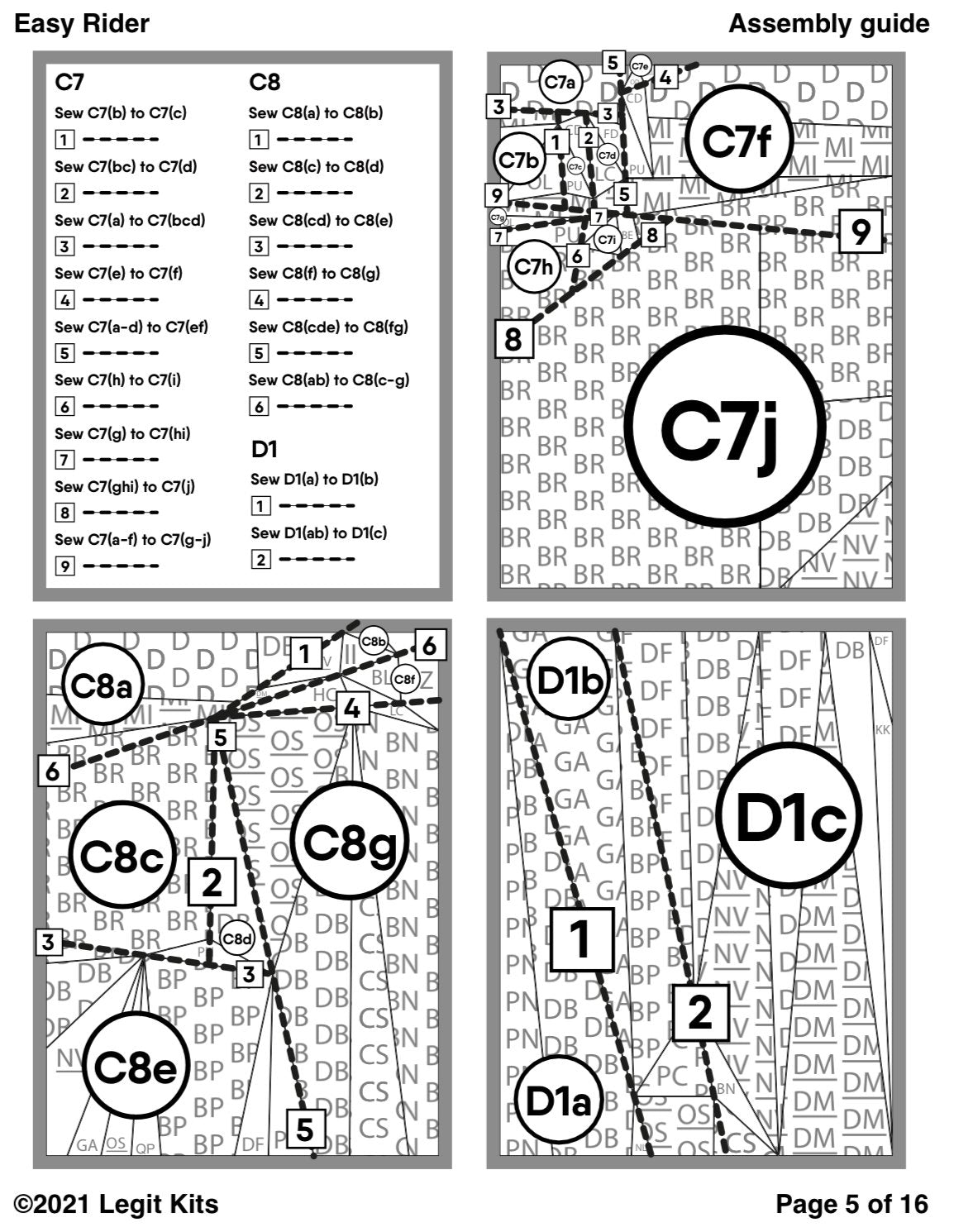 Easy Rider Pattern-Legit Kits-My Favorite Quilt Store