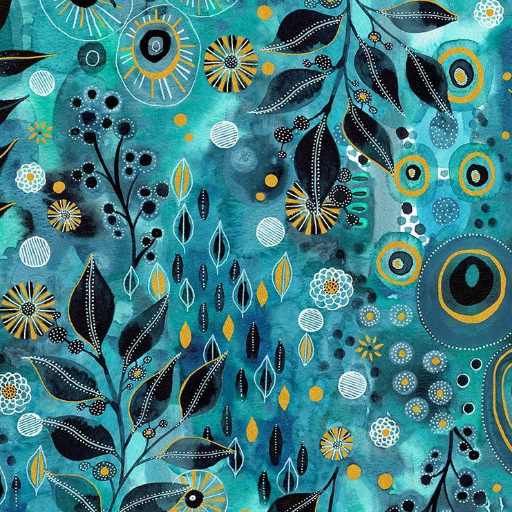 Ebb & Flow Aqua Enchanted Fabric