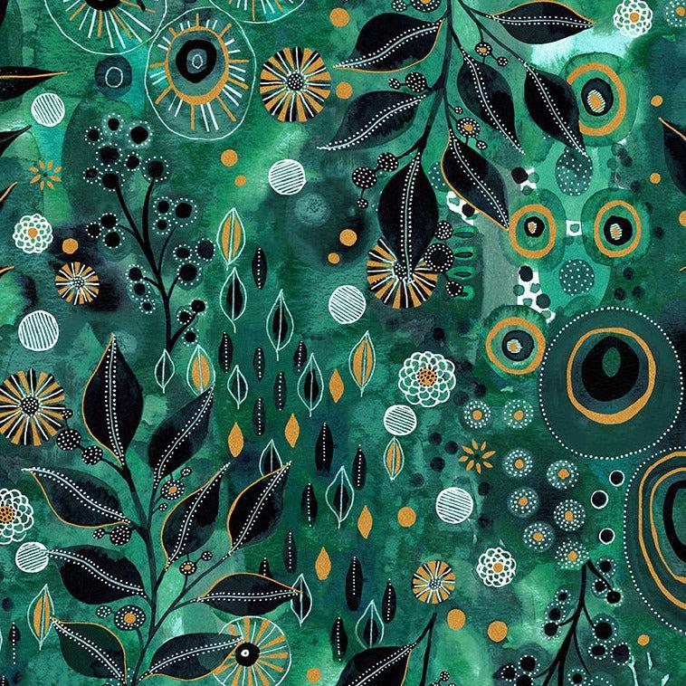 Ebb & Flow Emerald Enchanted Fabric