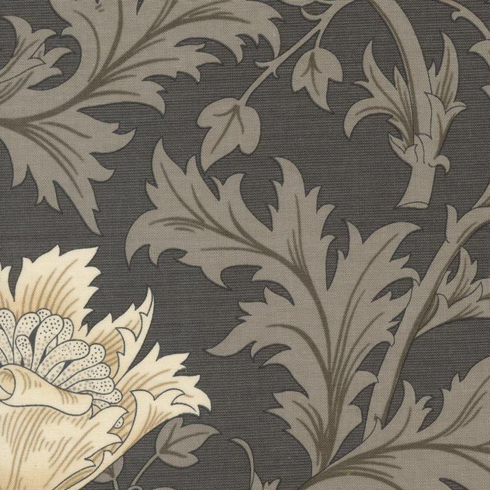 Ebony Suite Charcoal Anemone Large Floral Fabric-Moda Fabrics-My Favorite Quilt Store