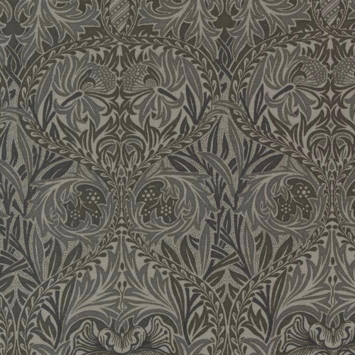 Ebony Suite Charcoal Iris Damask Fabric