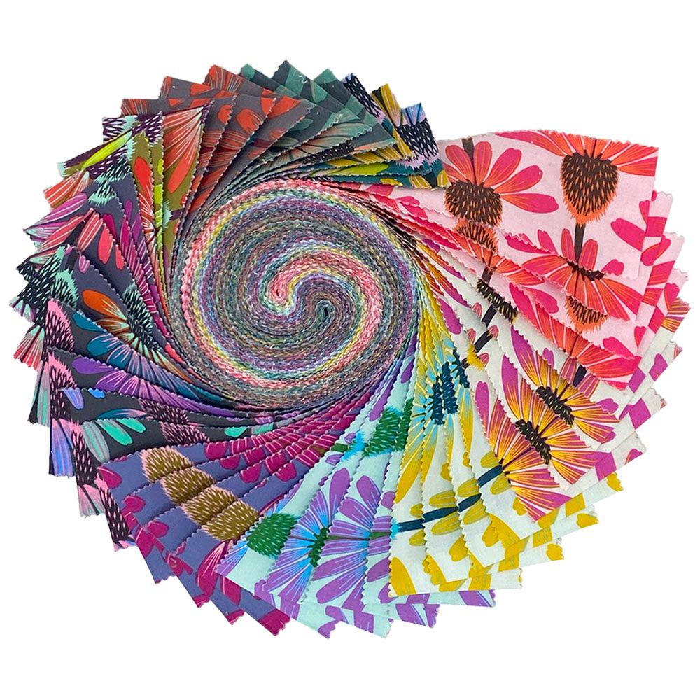 Echinacea 2.5" Design Jelly Roll-Free Spirit Fabrics-My Favorite Quilt Store