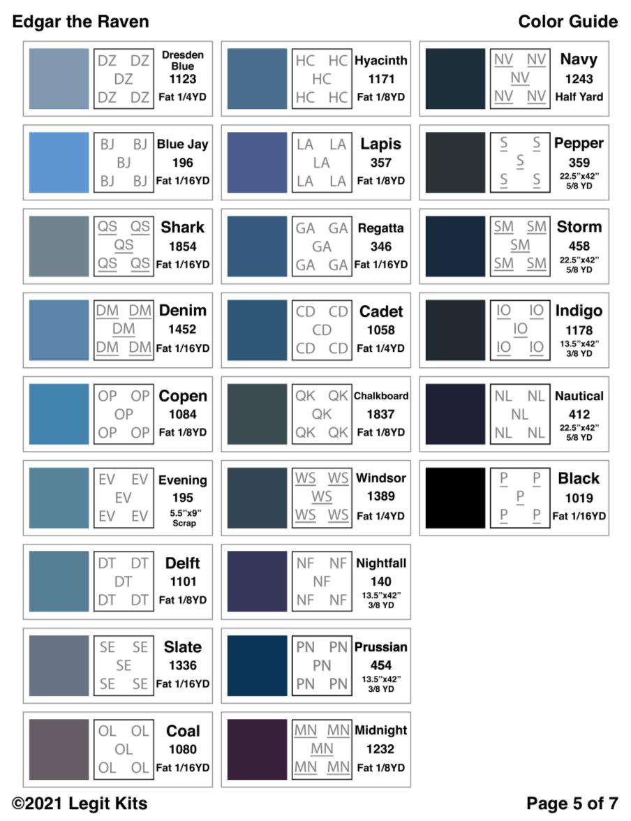 Edgar the Raven Quilt Kit-Legit Kits-My Favorite Quilt Store