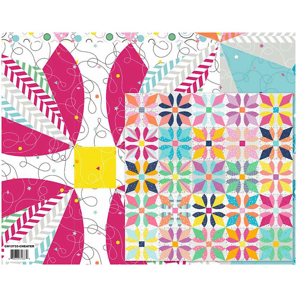 Effervescence Multi Four Buds Cheater Print Fabric-Riley Blake Fabrics-My Favorite Quilt Store