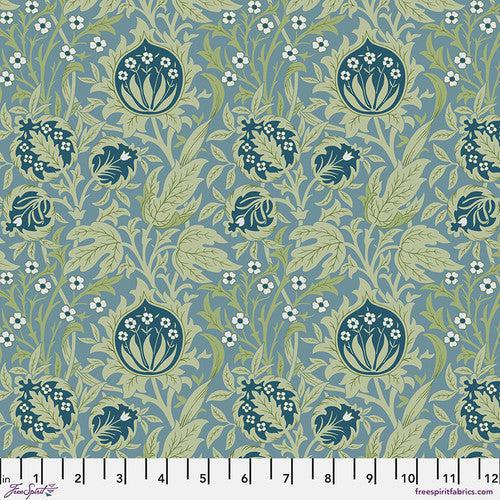 Emery Walker's House Dearle Blue Elmcote Fabric-Free Spirit Fabrics-My Favorite Quilt Store