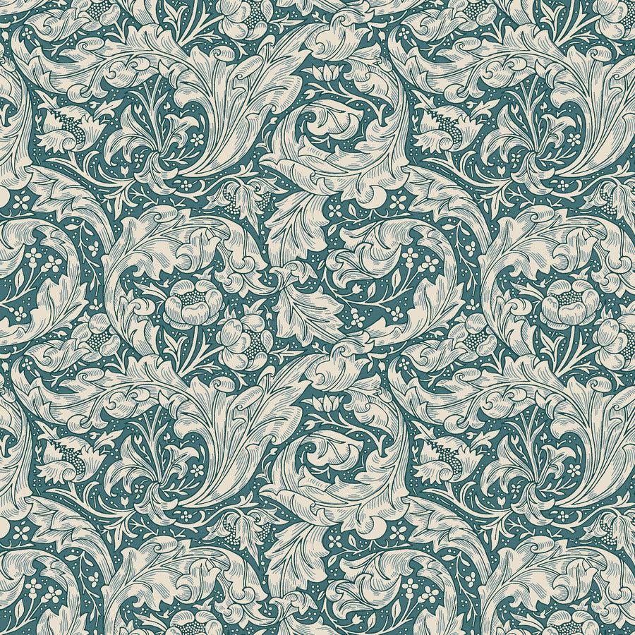 Emery Walker's House Emery Blue SM Bachelor's Button Fabric-Free Spirit Fabrics-My Favorite Quilt Store