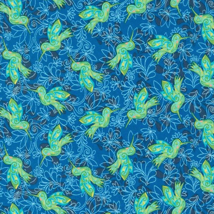 Enchantment Mayan Treasure Zunzuncito Hummingbird Fabric-Moda Fabrics-My Favorite Quilt Store