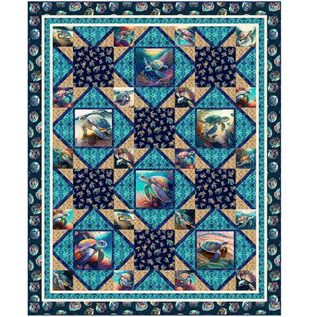 Endless Blues Travelers Quilt Kit-QT Fabrics-My Favorite Quilt Store