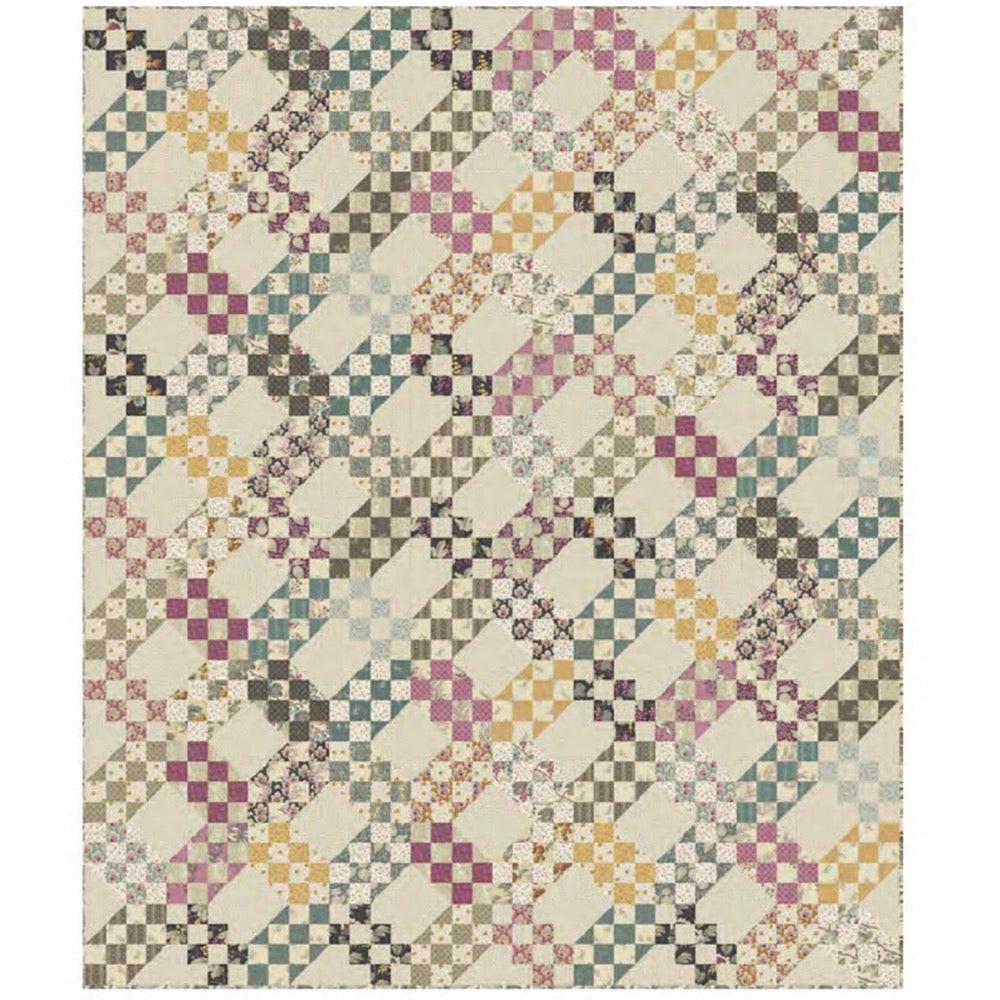 English Garden Checker Board Quilt Kit-Andover-My Favorite Quilt Store