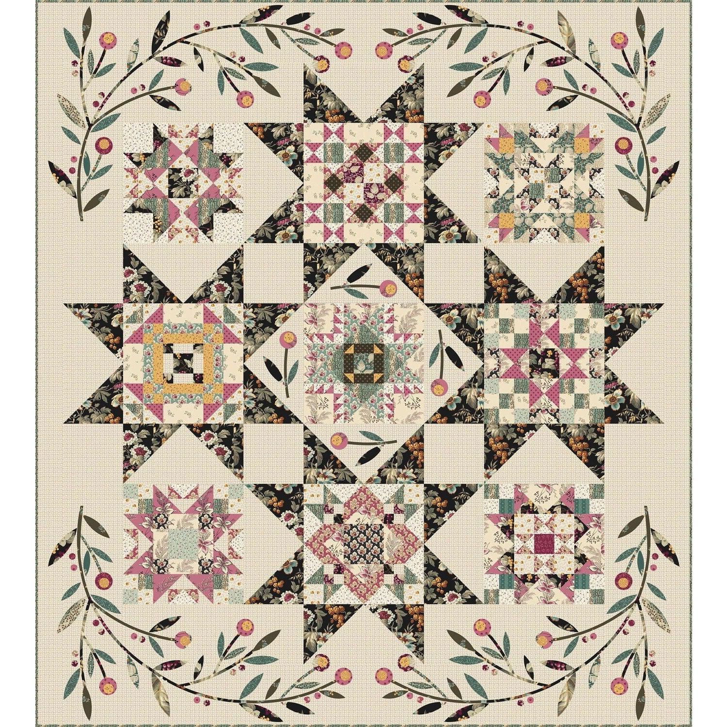 English Garden Super Bloom Quilt Pattern-Laundry Basket Quilts-My Favorite Quilt Store