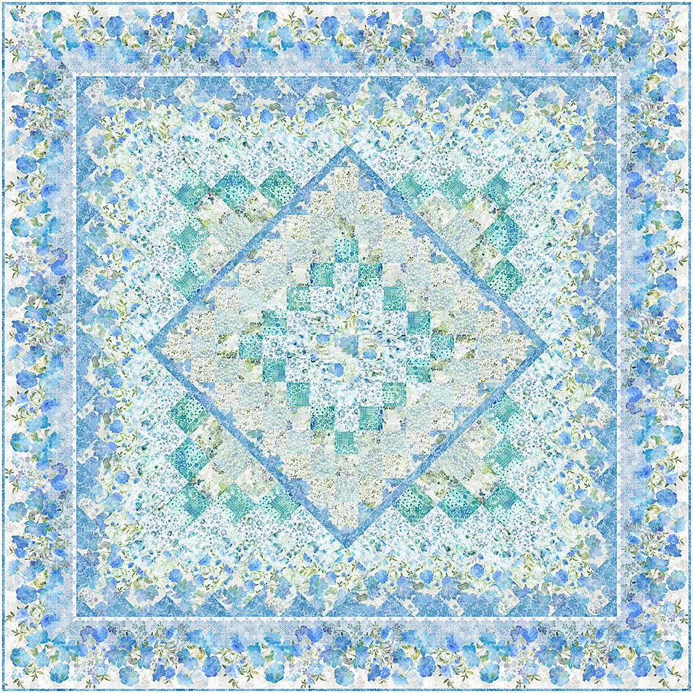 Ethereal Blue Trip Squared Quilt Kit-In The Beginning Fabrics-My Favorite Quilt Store