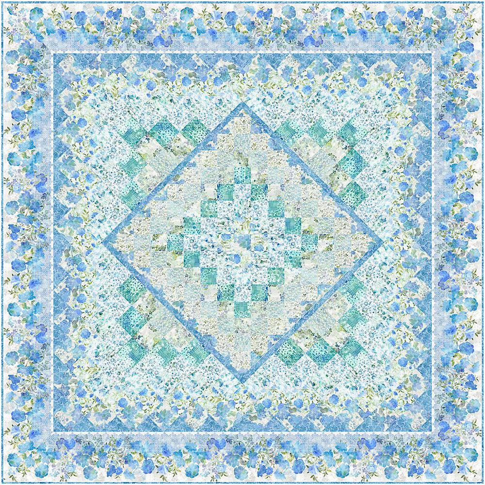 Ethereal Blue Trip Squared Quilt Kit