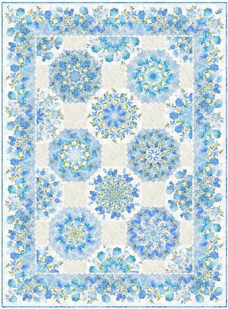 Ethereal Kaleidoscope Blue Quilt Kit-In The Beginning Fabrics-My Favorite Quilt Store