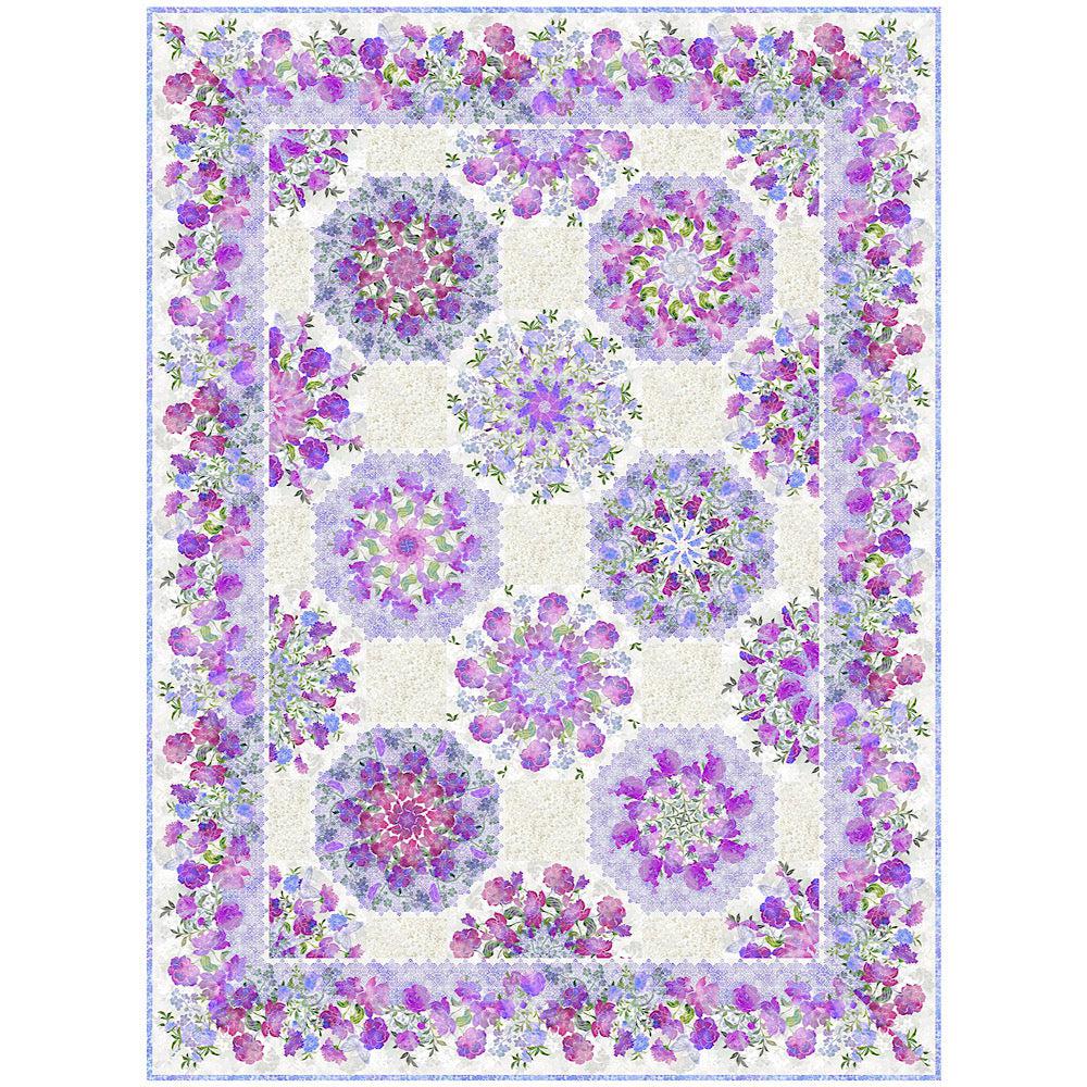 Ethereal Kaleidoscope Magenta Quilt Kit