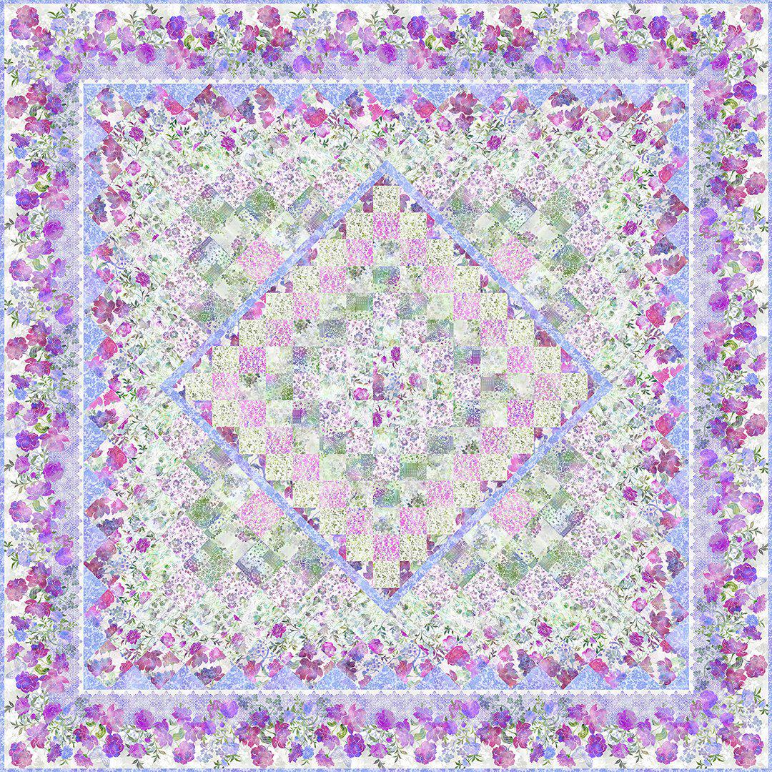 Ethereal Magenta Trip Squared Quilt Kit-In The Beginning Fabrics-My Favorite Quilt Store