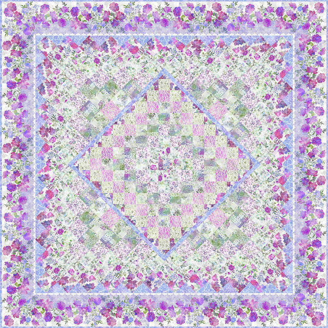 Ethereal Magenta Trip Squared Quilt Kit